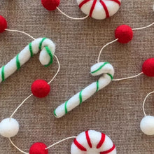 Load and play video in Gallery viewer, NEW - Peppermint and Candy Cane Garland (Spaced)
