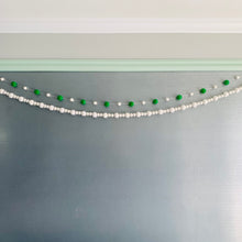 Load image into Gallery viewer, Green and White Garland (Spaced)
