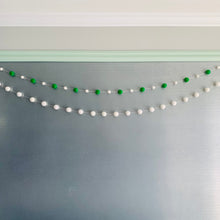 Load image into Gallery viewer, Green and White Garland (Spaced)
