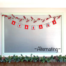 Load image into Gallery viewer, Charming Christmas Banner Teal/Red
