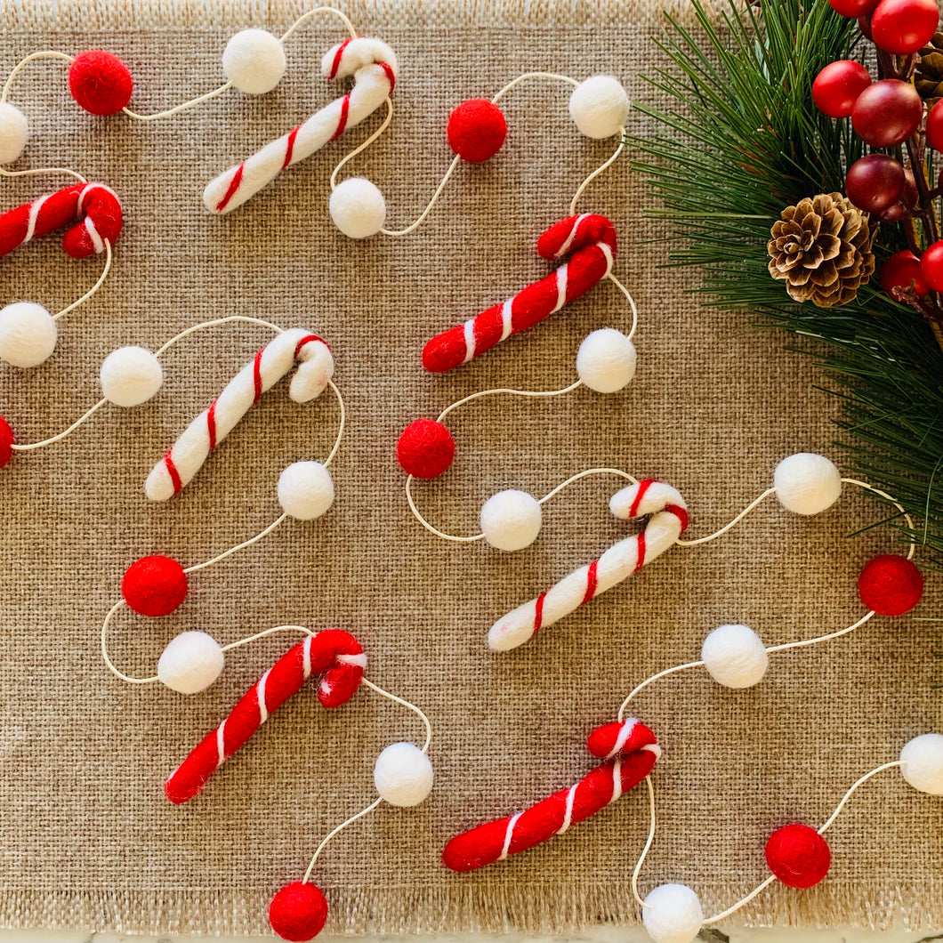 NEW - Candy Cane Garland (Spaced)